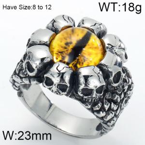 Stainless Skull Ring - KR44711-BD