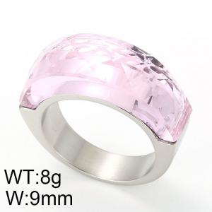 Stainless Steel Stone&Crystal Ring - KR44792-K
