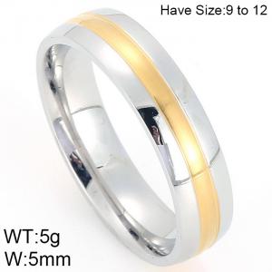 Stainless Steel Gold-plating Ring - KR44844-K