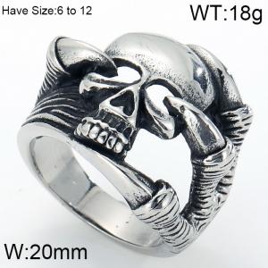 Stainless Skull Ring - KR44867-K