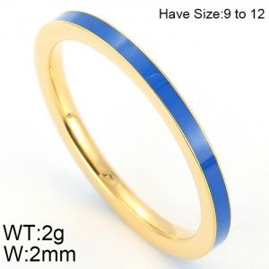 Stainless Steel Gold-plating Ring - KR45352-K