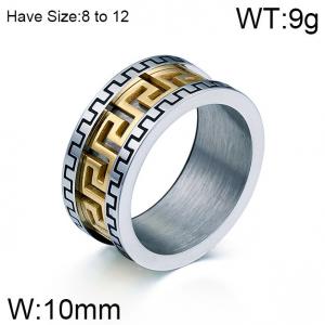 Stainless Steel Gold-plating Ring - KR45397-K