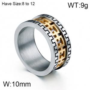 Stainless Steel Gold-plating Ring - KR45399-K