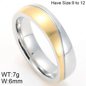 Stainless Steel Gold-plating Ring - KR45774-K