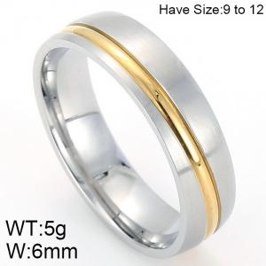Stainless Steel Gold-plating Ring - KR45777-K