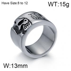 Stainless Skull Ring - KR45958-K