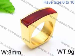 Stainless Steel Gold-plating Ring - KR46018-K