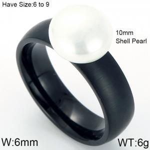 SS Shell Pearl Rings - KR46043-K