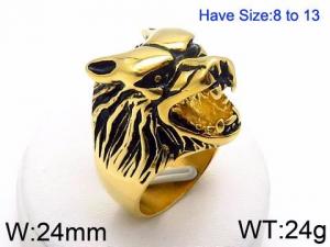 Stainless Steel Gold-plating Ring - KR46409-LK