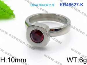 Stainless Steel Stone&Crystal Ring - KR46527-K