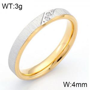 Stainless Steel Stone&Crystal Ring - KR46935-K