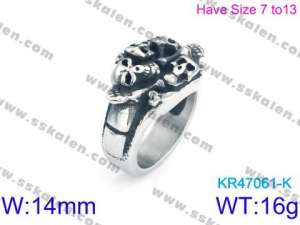 Stainless Skull Ring - KR47061-K