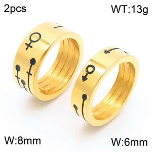 Stainless Steel Lover Ring - KR47297-K