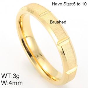 Stainless Steel Gold-plating Ring - KR47298-K