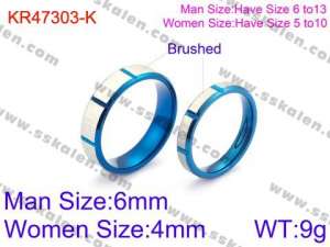 Stainless Steel Lover Ring - KR47303-K