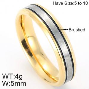 Stainless Steel Gold-plating Ring - KR47304-K