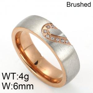 Stainless Steel Stone&Crystal Ring - KR47379-K