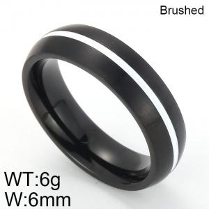 Stainless Steel Black-plating Ring - KR47648-K