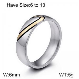 Stainless Steel Gold-plating Ring - KR47879-K