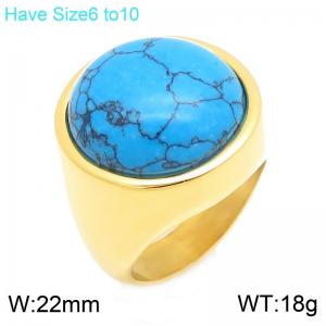 Stainless Steel Stone&Crystal Ring - KR48289-K