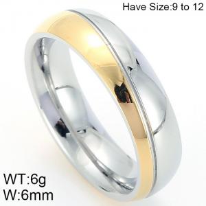 Stainless Steel Gold-plating Ring - KR48330-K