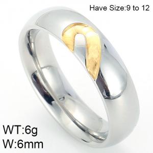 Stainless Steel Gold-plating Ring - KR48424-K