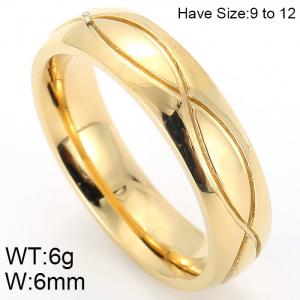 Stainless Steel Gold-plating Ring - KR48426-K