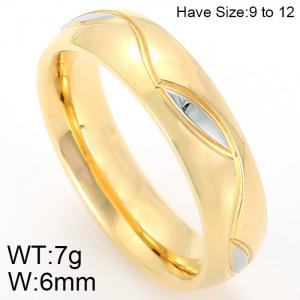 Stainless Steel Gold-plating Ring - KR48427-K