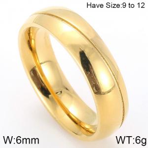 Stainless Steel Gold-plating Ring - KR48428-K