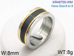 Stainless Steel Gold-plating Ring - KR48700-WM