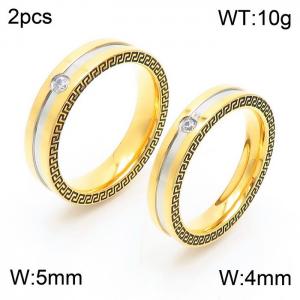 Stainless Steel Lover Ring - KR48786-K