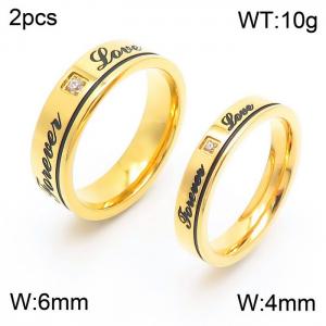 Stainless Steel Lover Ring - KR48789-K