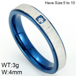 Stainless Steel Stone&Crystal Ring - KR48802-K