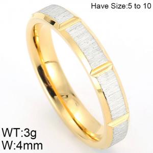 Stainless Steel Gold-plating Ring - KR48804-K