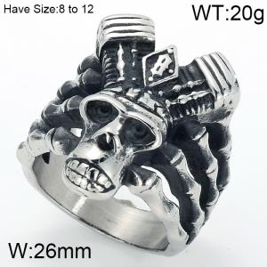 Stainless Skull Ring - KR49237-K