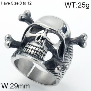 Stainless Skull Ring - KR49239-K