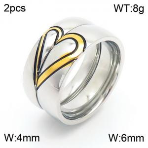 Stainless Steel Lover Ring - KR49274-K