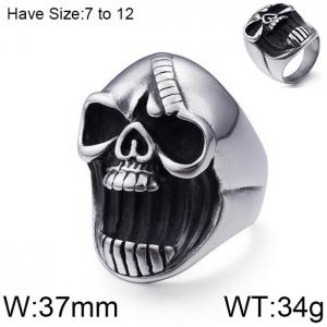 Stainless Skull Ring - KR49534-LU