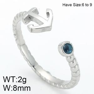 Stainless Steel Stone&Crystal Ring - KR50354-K