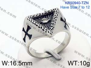 Stainless Steel Special Ring - KR50940-TZN