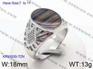 Stainless Steel Special Ring - KR51035-TZN