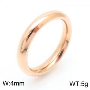 Stainless Steel Rose Gold-plating Ring - KR51298-K