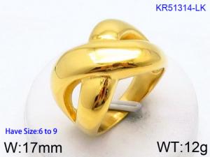 Stainless Steel Gold-plating Ring - KR51314-LK