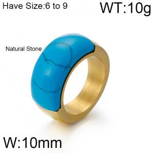 Stainless Steel Stone&Crystal Ring - KR51540-K