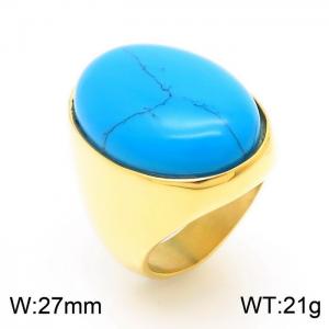 Stainless Steel Stone&Crystal Ring - KR51624-GC