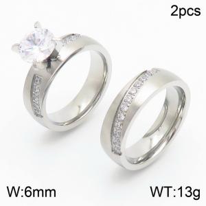 Stainless Steel Lover Ring - KR52416-K