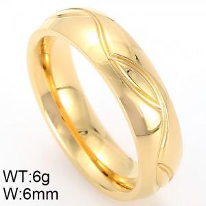 Stainless Steel Gold-plating Ring - KR52716-K