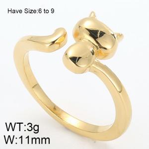 Stainless Steel Gold-plating Ring - KR52751-K