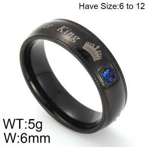 Stainless Steel Stone&Crystal Ring - KR53494-K