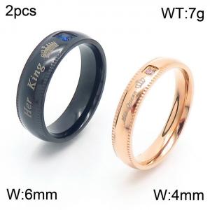 Stainless Steel Lover Ring - KR53496-K